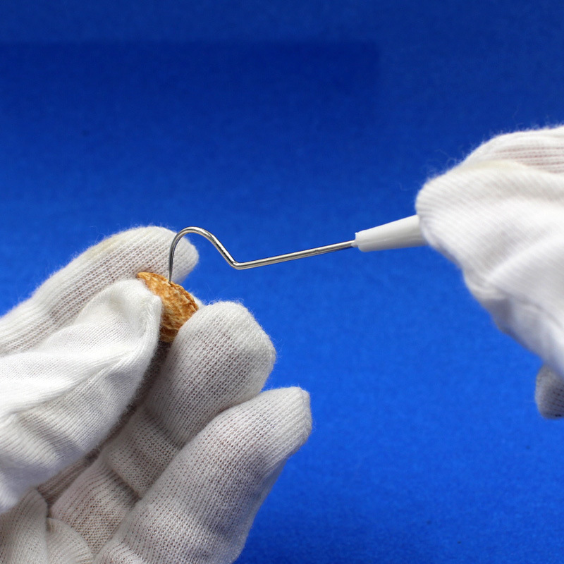 唐氏文玩工具 核桃双头钩针 挑针 金刚核桃菩提剃剔针