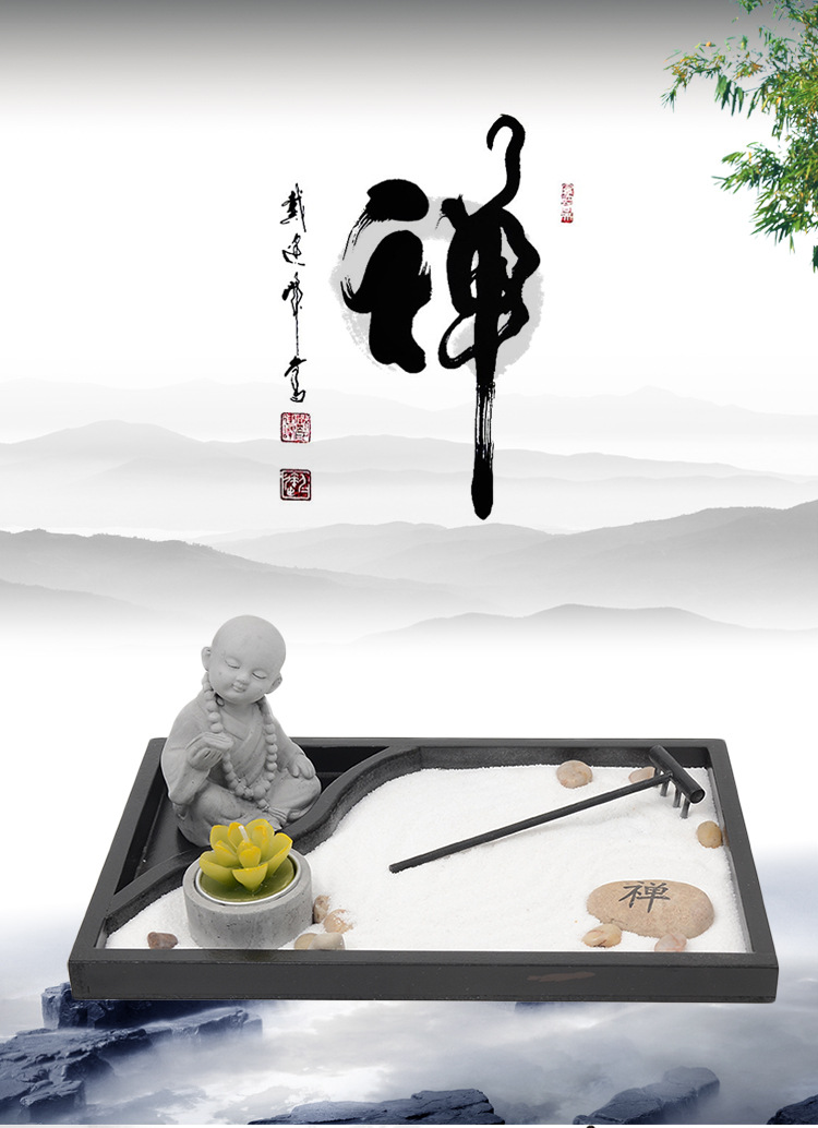 禅佛风格宗教摆设家居装饰中式小沙弥佛像摆件精品厂家直销