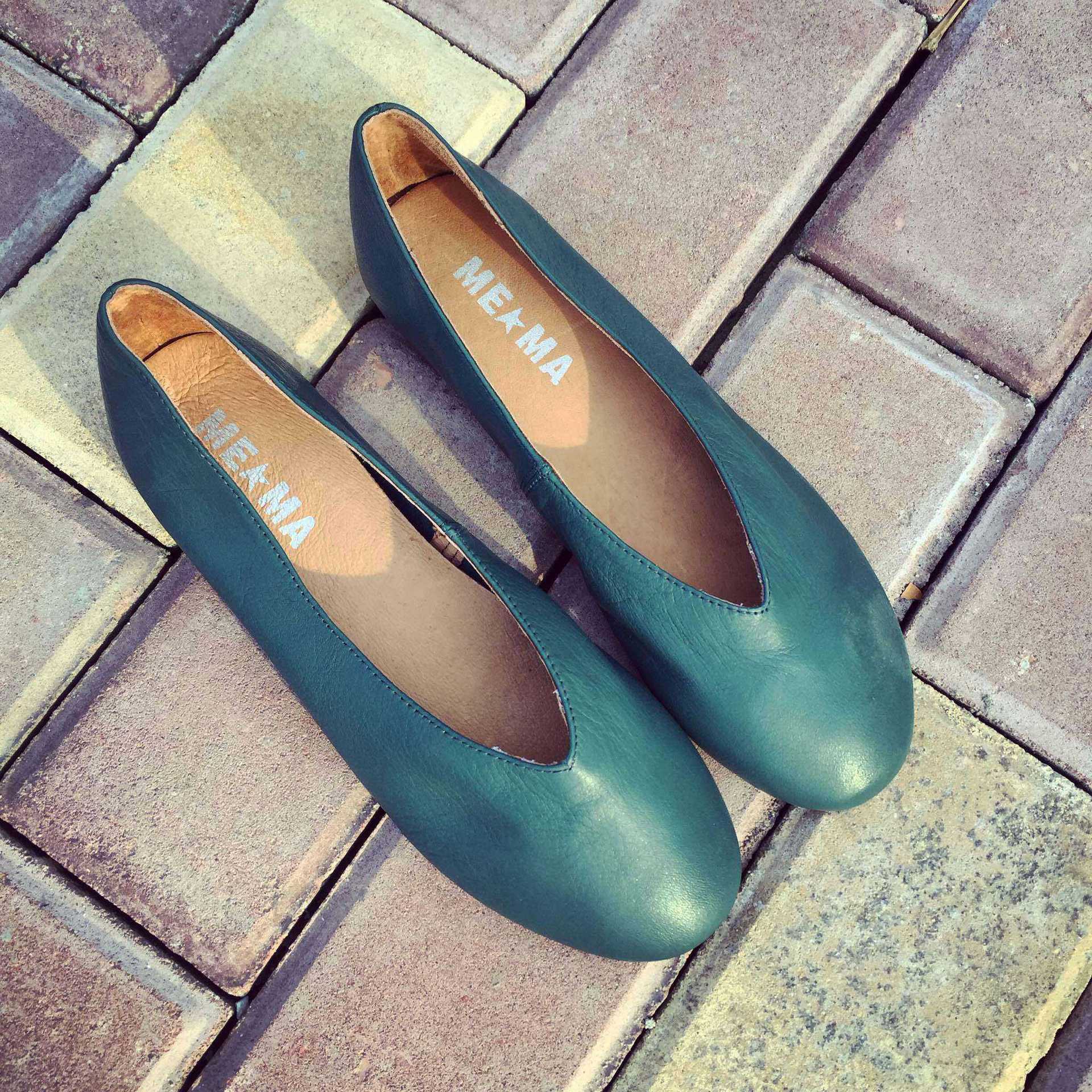 韩版复古奶奶鞋女软底手工平底鞋浅口圆头平跟文艺女森系单鞋