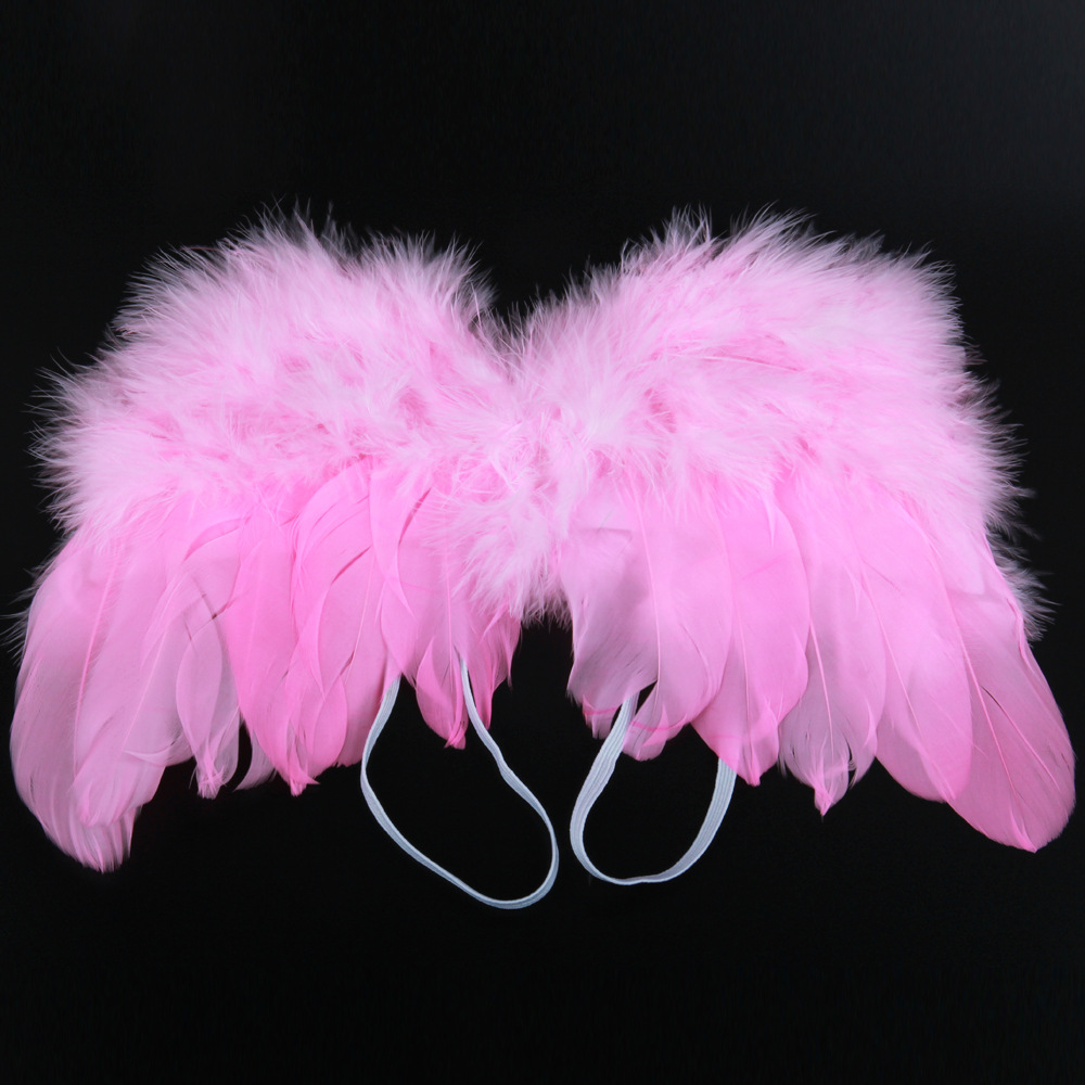 欧美热销 婴儿拍照道具天使翅膀 无毒手工羽毛装扮饰品 可爱造型