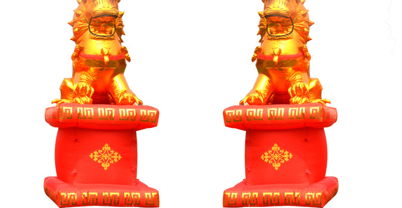 开业装饰充气金狮吉象 庆典活动拱门 节日婚庆卡通气模批发定做