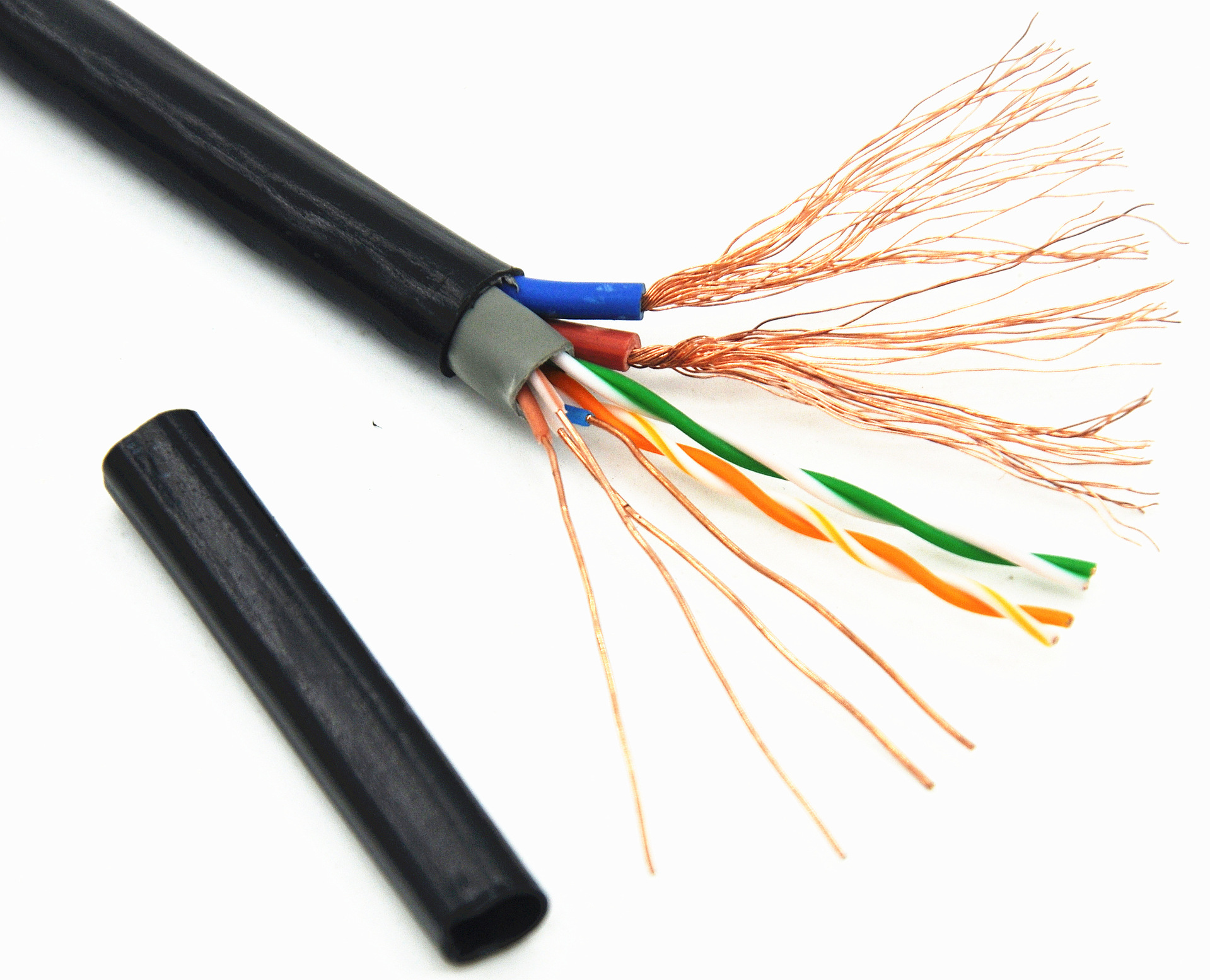 4芯网线加两芯纯无氧铜监控电源综合一体线