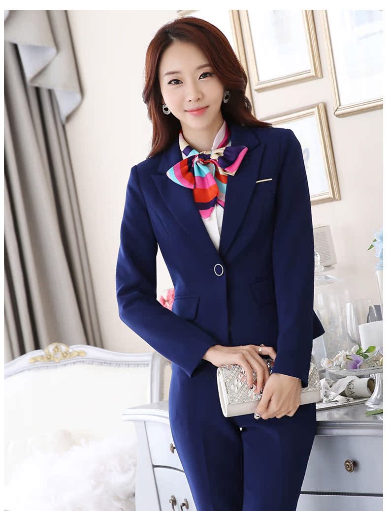 职业女装套裤长袖正装女性新款工装女套装商务正装面试工作服