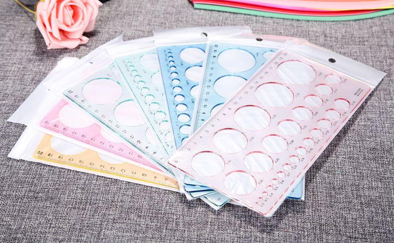 【小螺号】衍纸尺卷纸模板衍纸圆卷尺寸衡量衍纸万用尺随机色