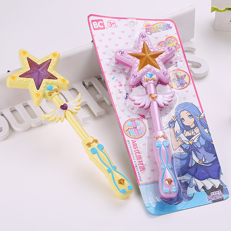 新款仙女棒小花仙发光魔法棒玩具儿童电池发声星星天使仙女棒