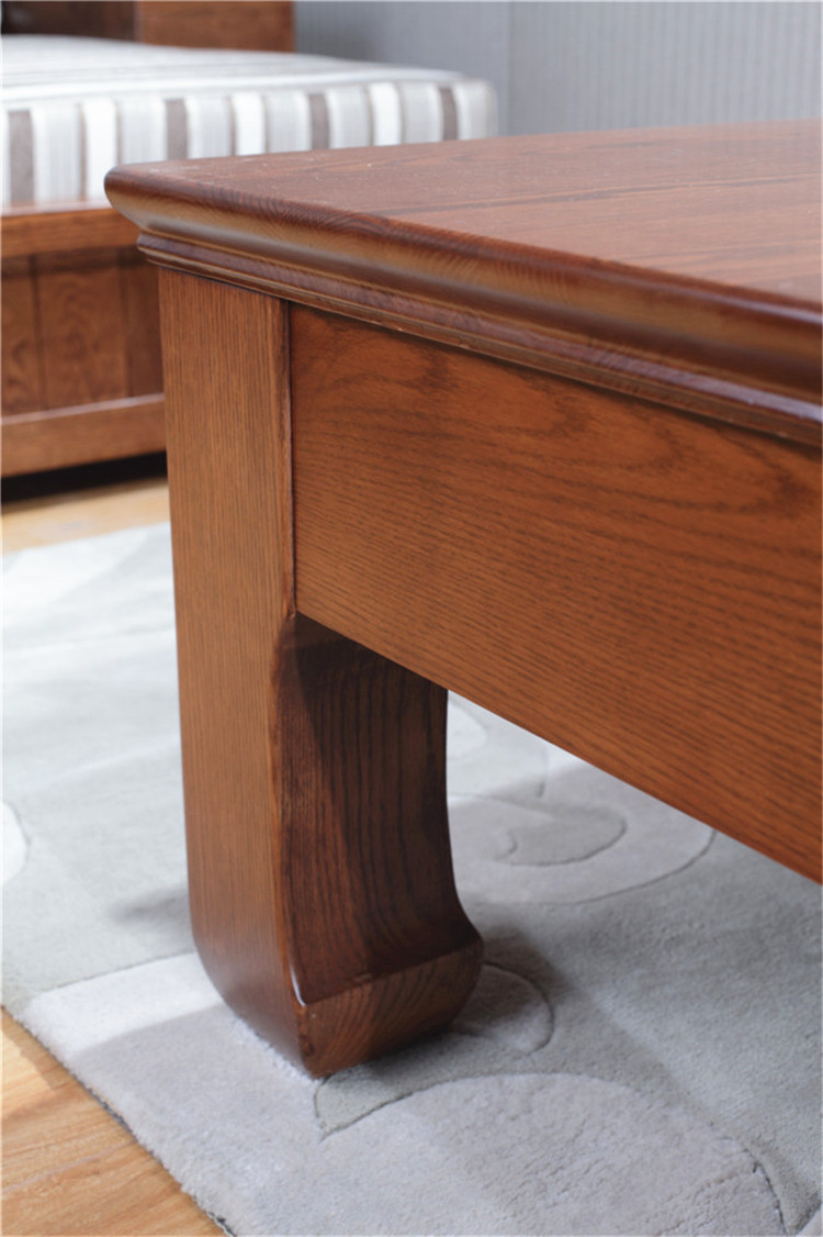 高端实木茶几 中式时尚红橡木客厅茶几 罗汉四抽茶几 厂家直销