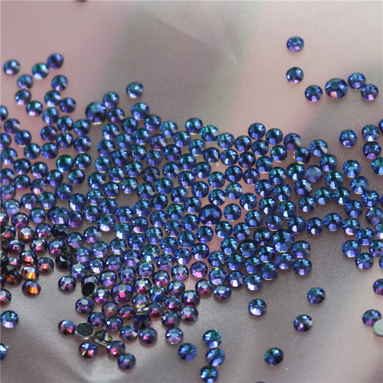 精品蓝色火焰钻diy饰品配件美甲贴钻舞服热烫底批发