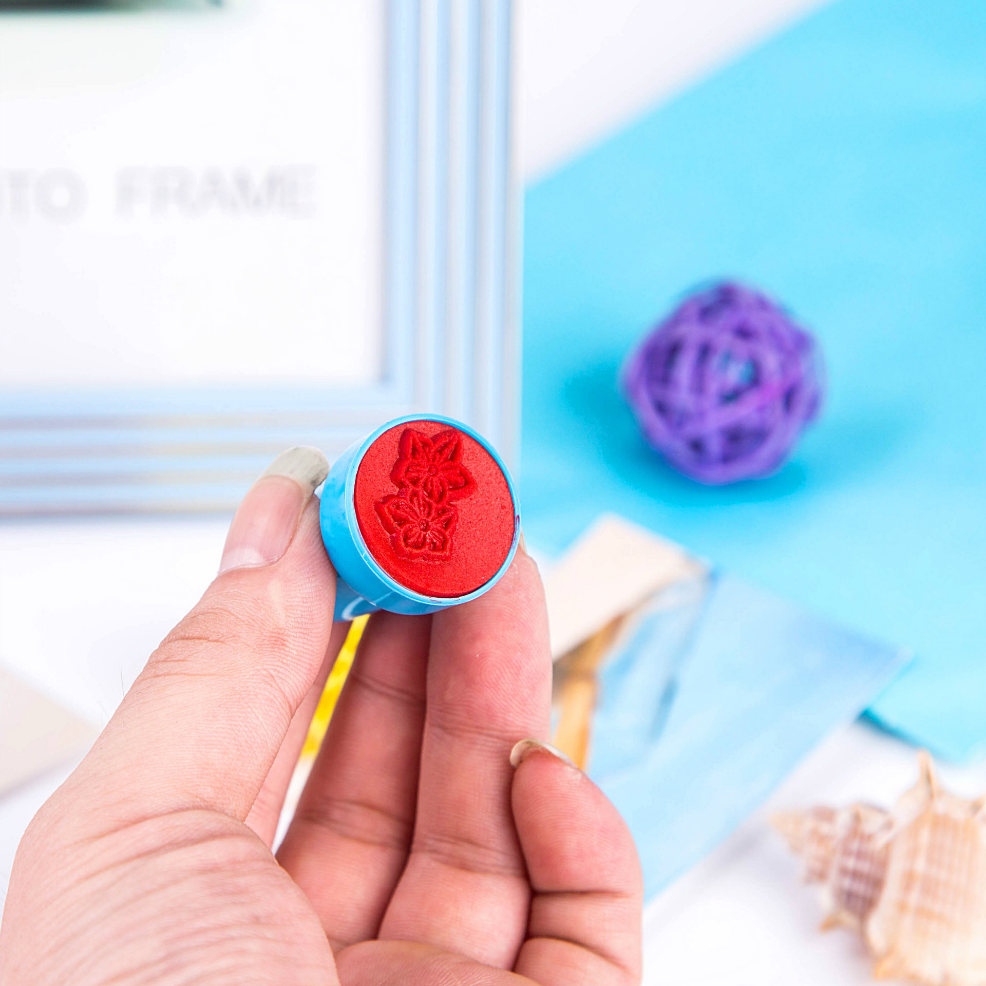 可爱卡通儿童海底彩色印章 塑料印章教师奖励玩具印章定做 批发