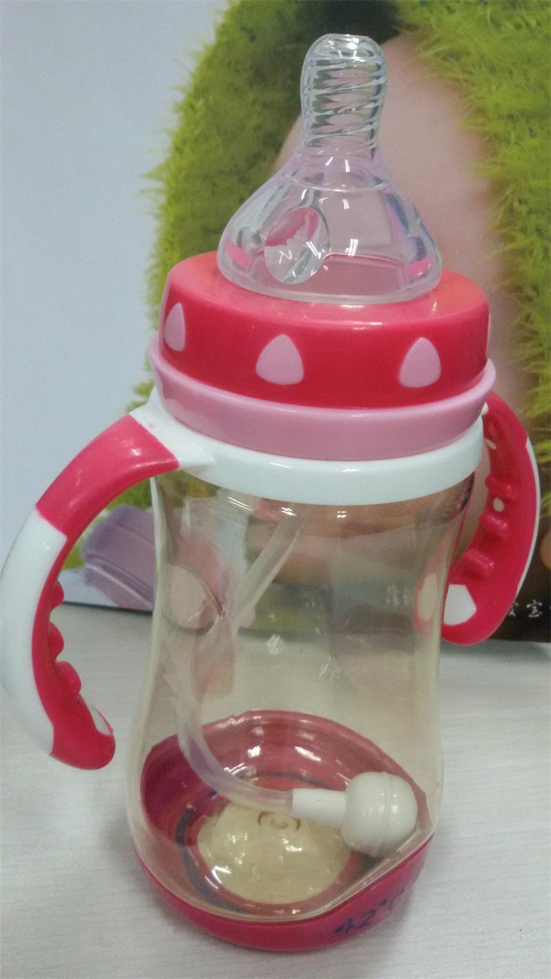 baoda代工oem贴牌感温宽口ppsu奶瓶 聚苯砜奶瓶240ml