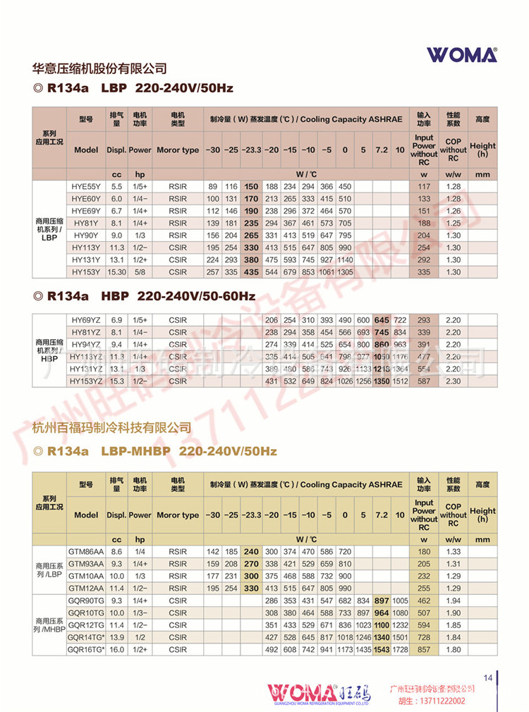 代理huayi 华意hy131y冰箱冷柜r134a环保低背压压缩机