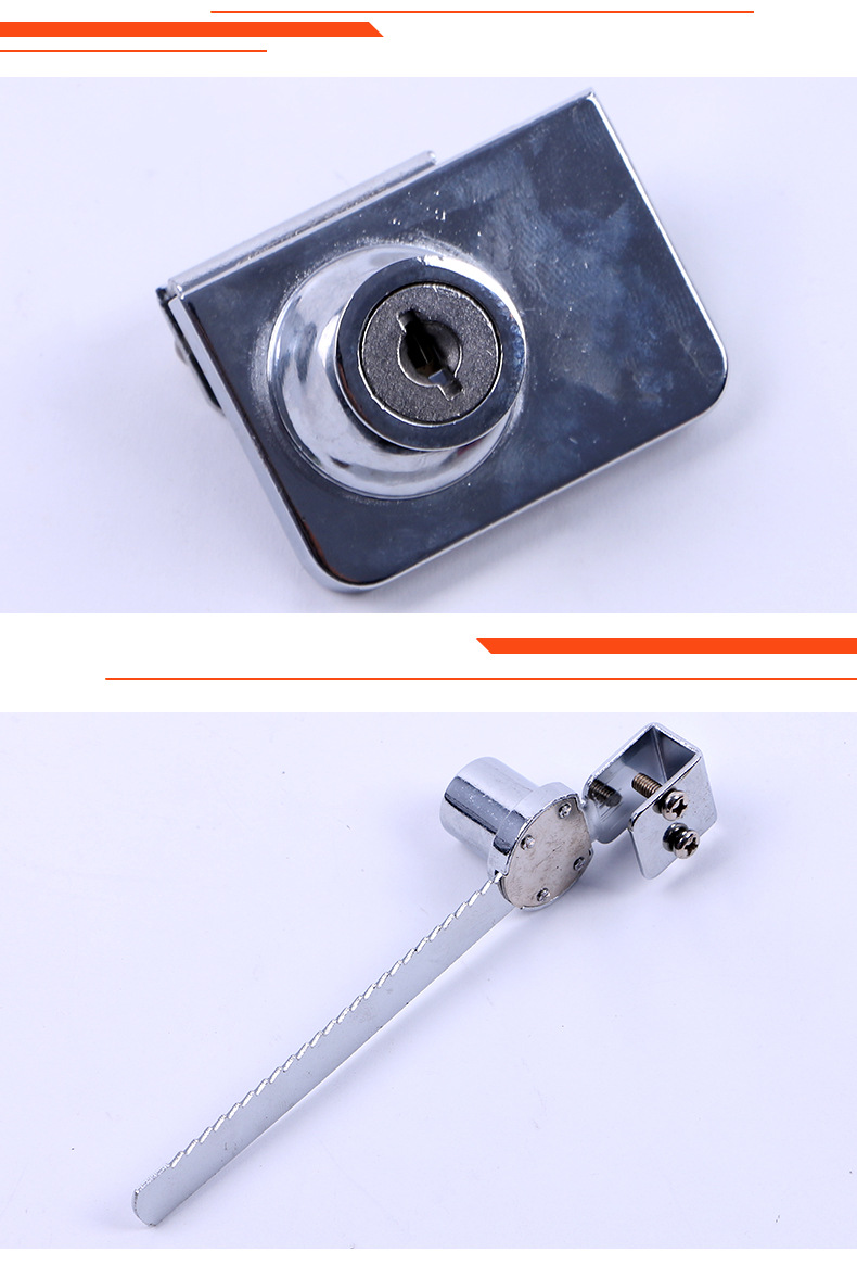 328橱窗锁 柜台推拉锁 玻璃柜锁 玻璃门锁展示柜锁