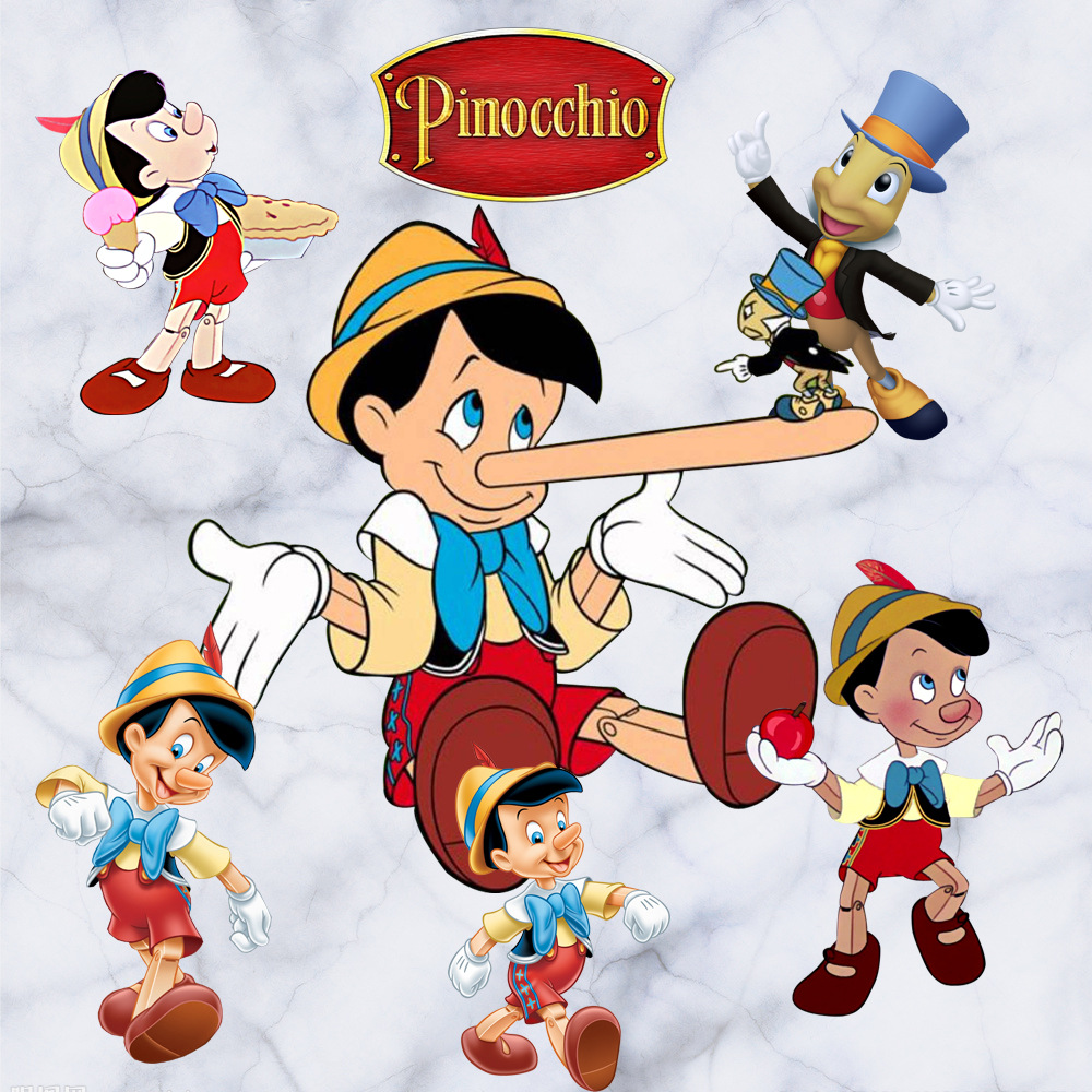 木偶奇遇记卡通人物墙贴剪影随处可贴儿童房壁纸幼儿园墙贴纸d010