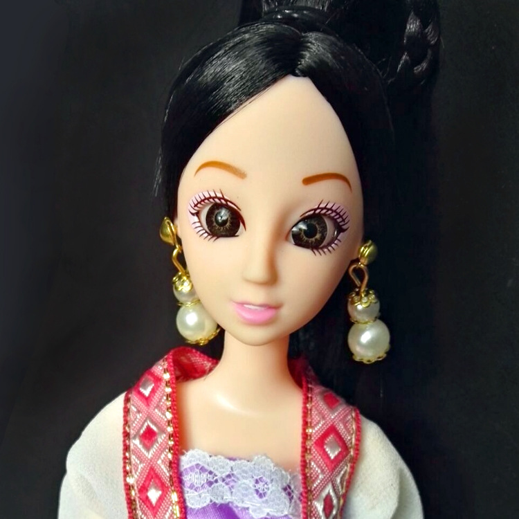 仿真金珍珠耳钉耳环耳坠古装雅萌乐换装娃娃玩具洋娃娃装饰品