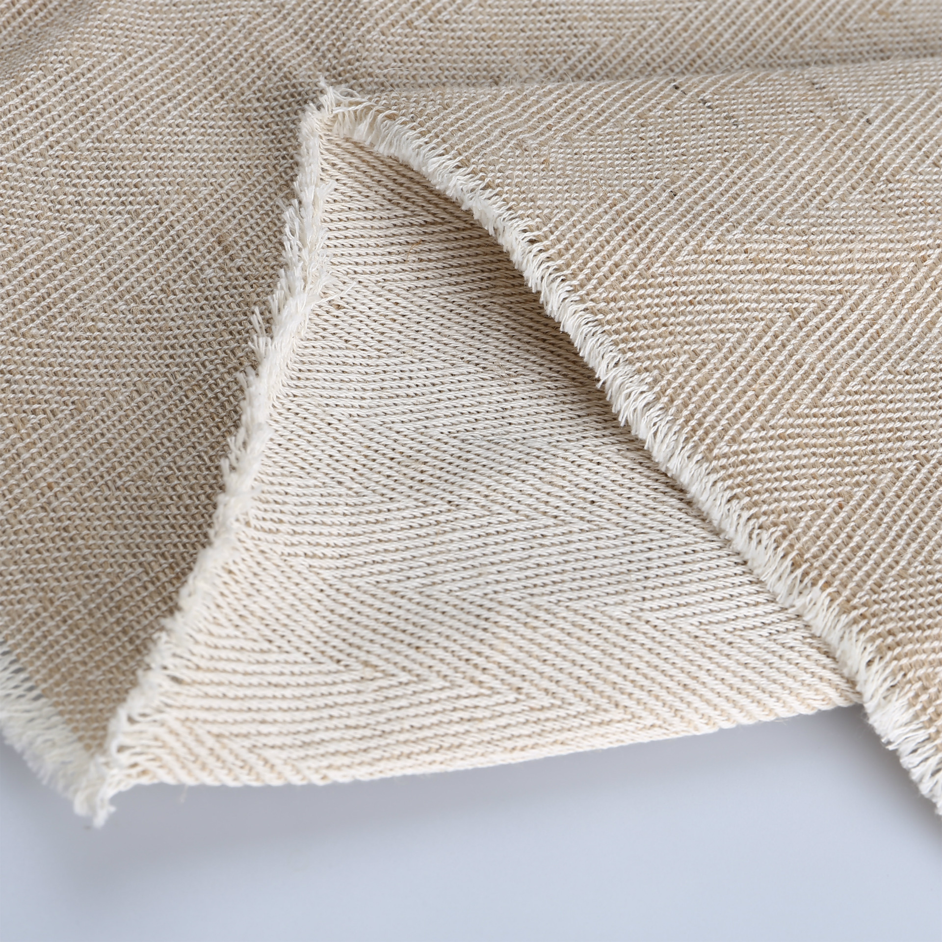 单面人字麻黄麻布交织类面料麻棉交织多种交织类面料