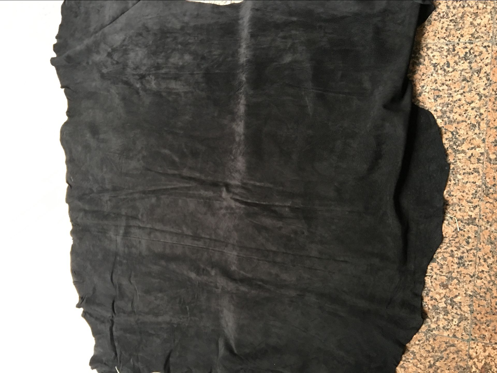 头层猪反绒皮,服装皮料,黑色