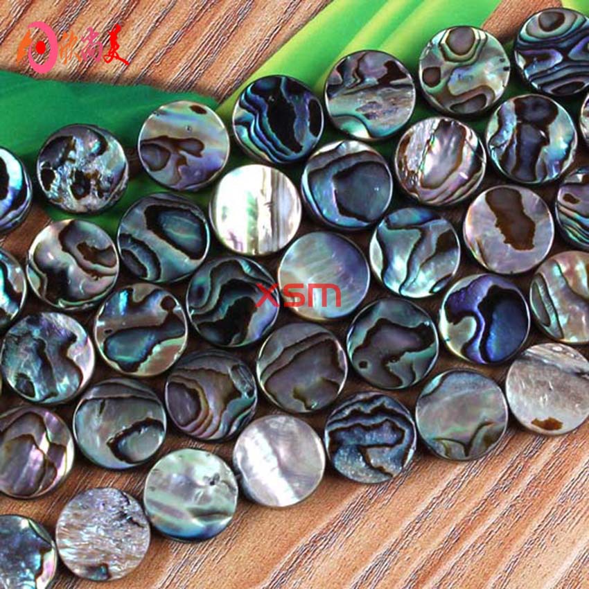 天然鲍鱼贝圆形散珠 diy手工串珠散珠子8-12mm贝壳饰品配件批发