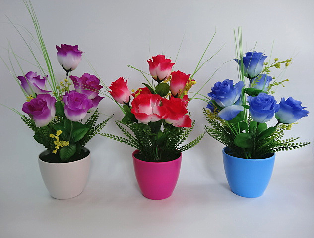 供应热销款仿真玫瑰花7叉7朵花大玫瑰仿真花绢花塑料花假花批发-厨师