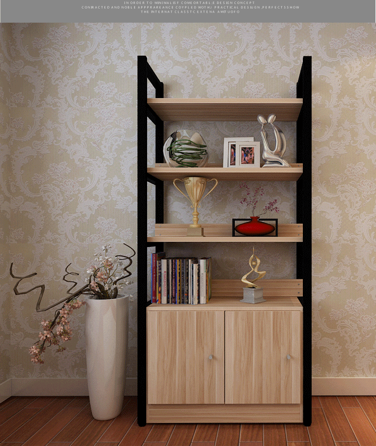 厂家直销新款钢木书柜 客厅转角柜储物柜置物架展示架 办公文件柜