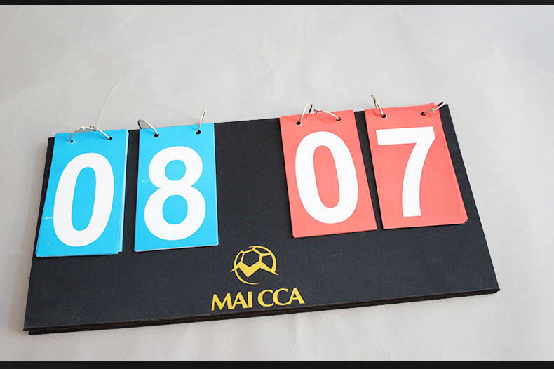 足球记分牌 记分器 计分器 4位足球计分翻页牌 知识竞赛翻分器