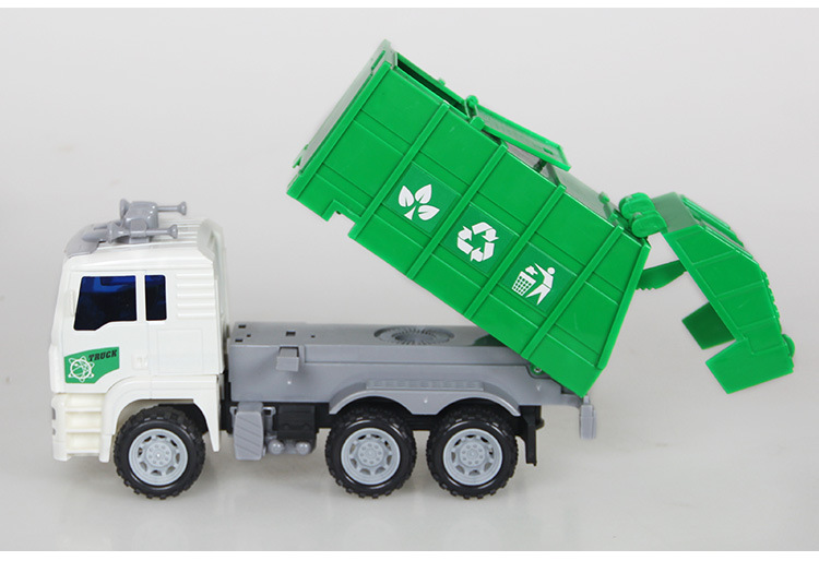 仿真城市环保玩具惯性环卫车儿童清理车垃圾车清洁车模型彩盒装