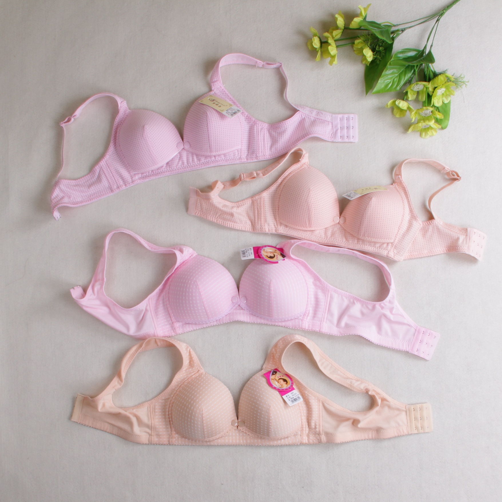 孕妇哺乳内衣纯棉前开扣喂奶文胸怀孕期无钢圈聚拢防下垂胸罩