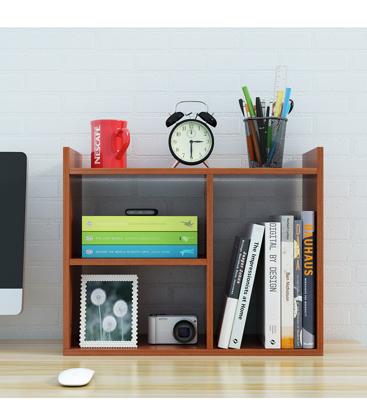 桌上书架学生小型收纳柜简易置物架办公室桌面小书柜