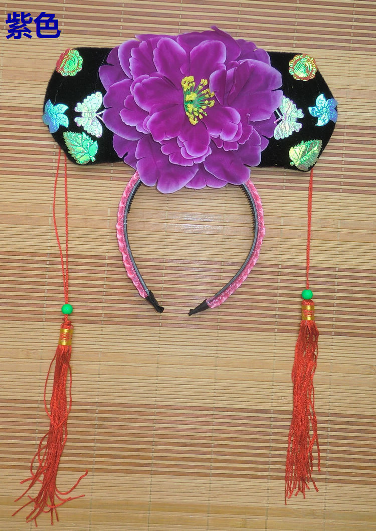 清朝皇后福晋宫女小燕子民族服装舞台表演复古唐装女款格格帽子