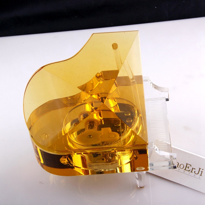 创意水晶钢琴 水晶乐器 水晶工艺品摆件送女友送朋友浪漫礼物