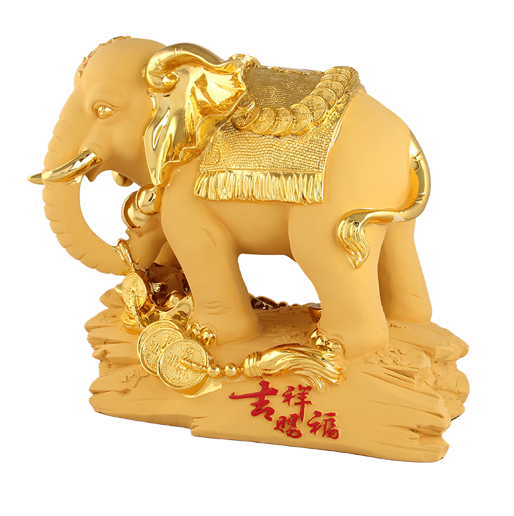 大象摆件客居家居办公室装饰工艺品批发 开业乔迁礼品富贵荣华象