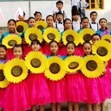 四月天向日葵仿真花运动会开幕式道具太阳花幼儿园表演道具假葵花
