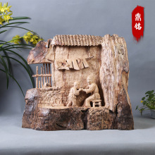 产地货源工艺品达摩圆盘创意礼品摆件工艺家居挂件木质工艺品定制