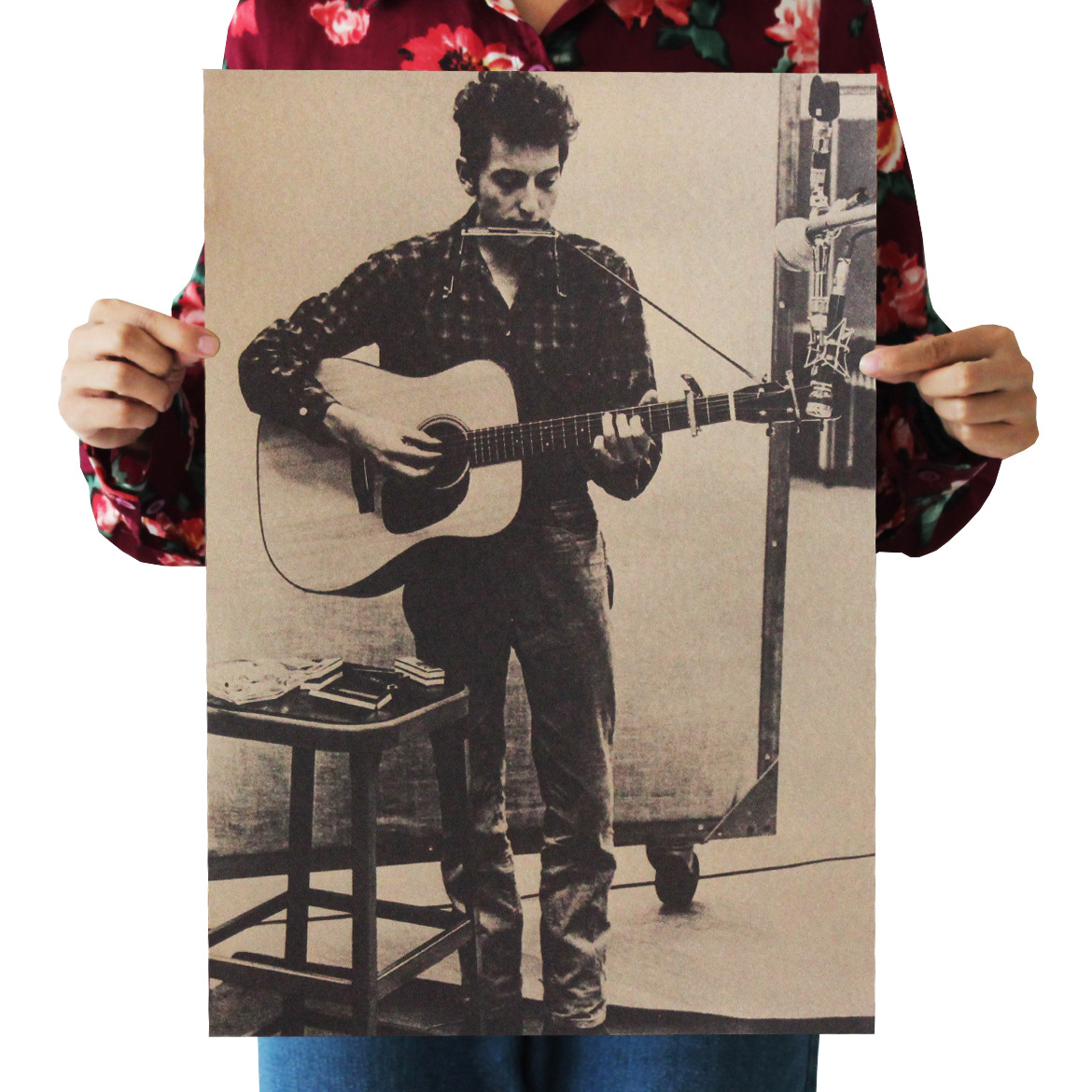 c211鲍勃迪伦怀旧复古牛皮纸海报室内酒吧咖啡馆装饰画