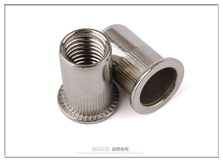 不锈钢拉铆螺母螺帽201#304#铁碳钢平头小竖纹铆螺母现货定制