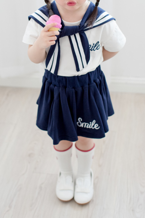 2016夏季新品促销包邮童装新款女童海军风套装短袖t恤 短裙两件套