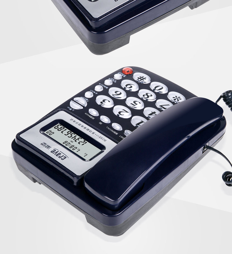 渴望电话机 座机 固定电话 来电显示电话机 免电池 双接口电话机