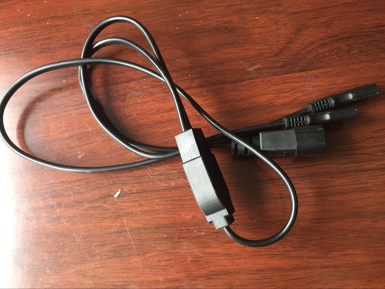 插头电源线连接器 一托二连接器 c13 c14连接器交叉电源线-阿里巴巴