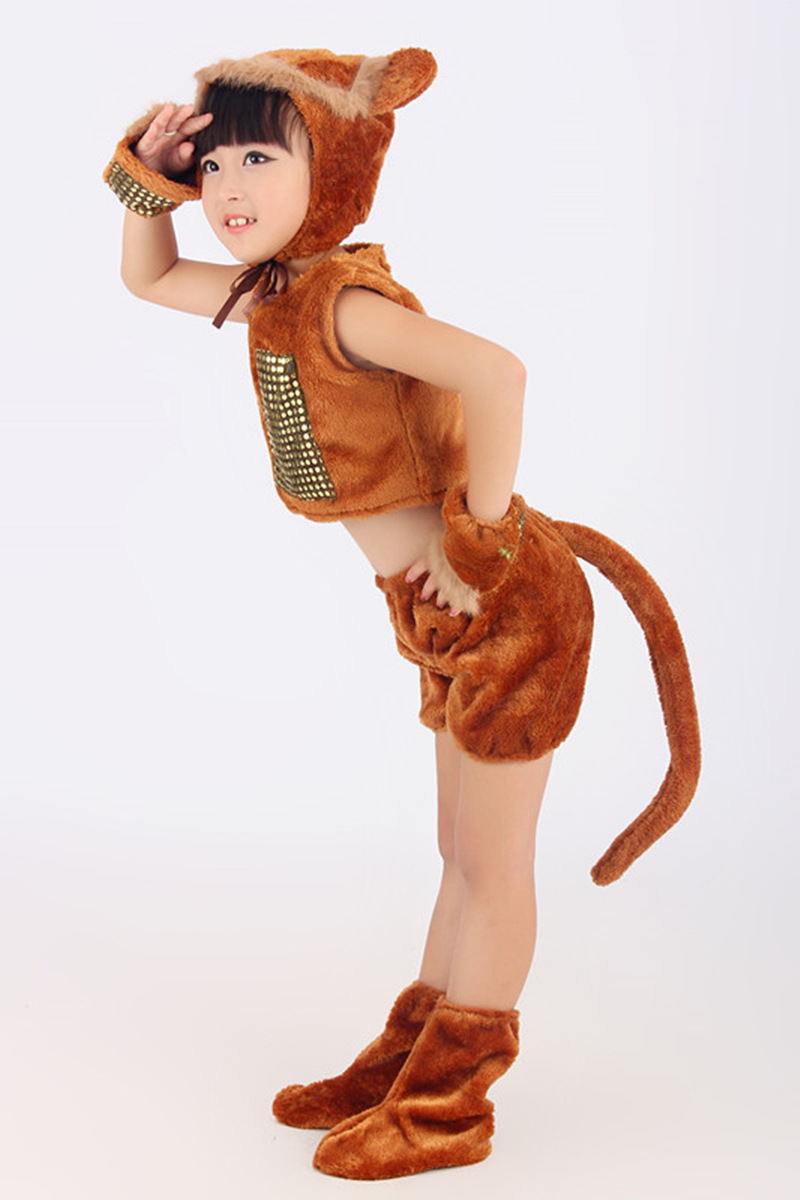 新款儿童小猴子演出服装小猴表演服儿童动物