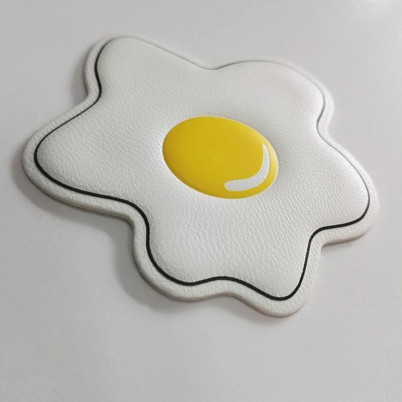 定制pu皮革贴纸 diy立体煎蛋皮贴纸 手机包包装饰补丁贴