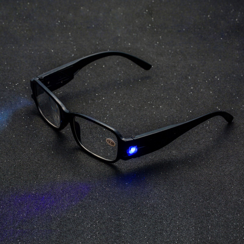 2016新款厂家直供带灯眼镜led照明验钞磁疗夜视老花镜太阳镜爆款