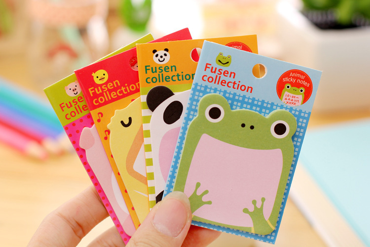 卡通便利贴 创意韩版可爱动物造型便利贴办公学习备忘迷你便签本