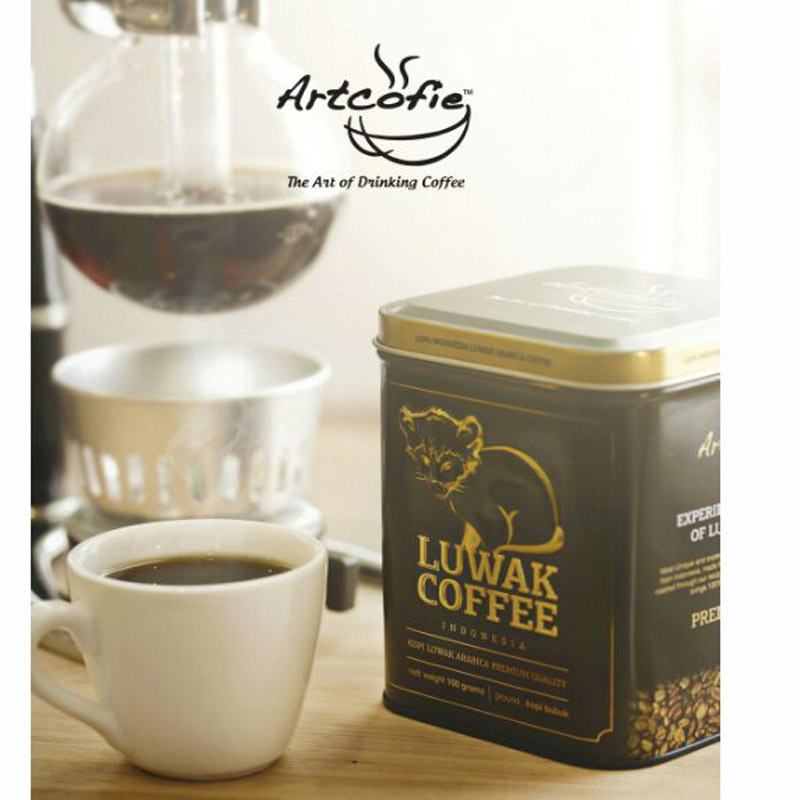 麝香猫咖啡(猫屎咖啡),产于印度尼西亚.