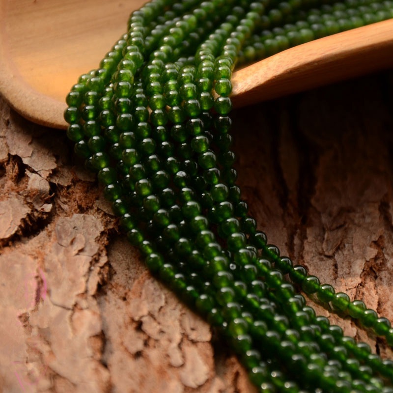 批发台湾玉 和田碧玉散珠子手工手链串珠配饰圆珠半成品diy包邮