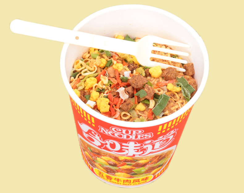 1件代批发 日清合味道开杯乐方便速食公仔泡面84g商超市学校