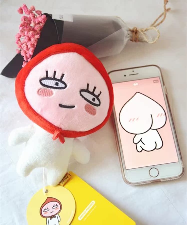 韩国韩国 kakao friends卡考周边红头巾屁桃公仔挂件毛绒玩具