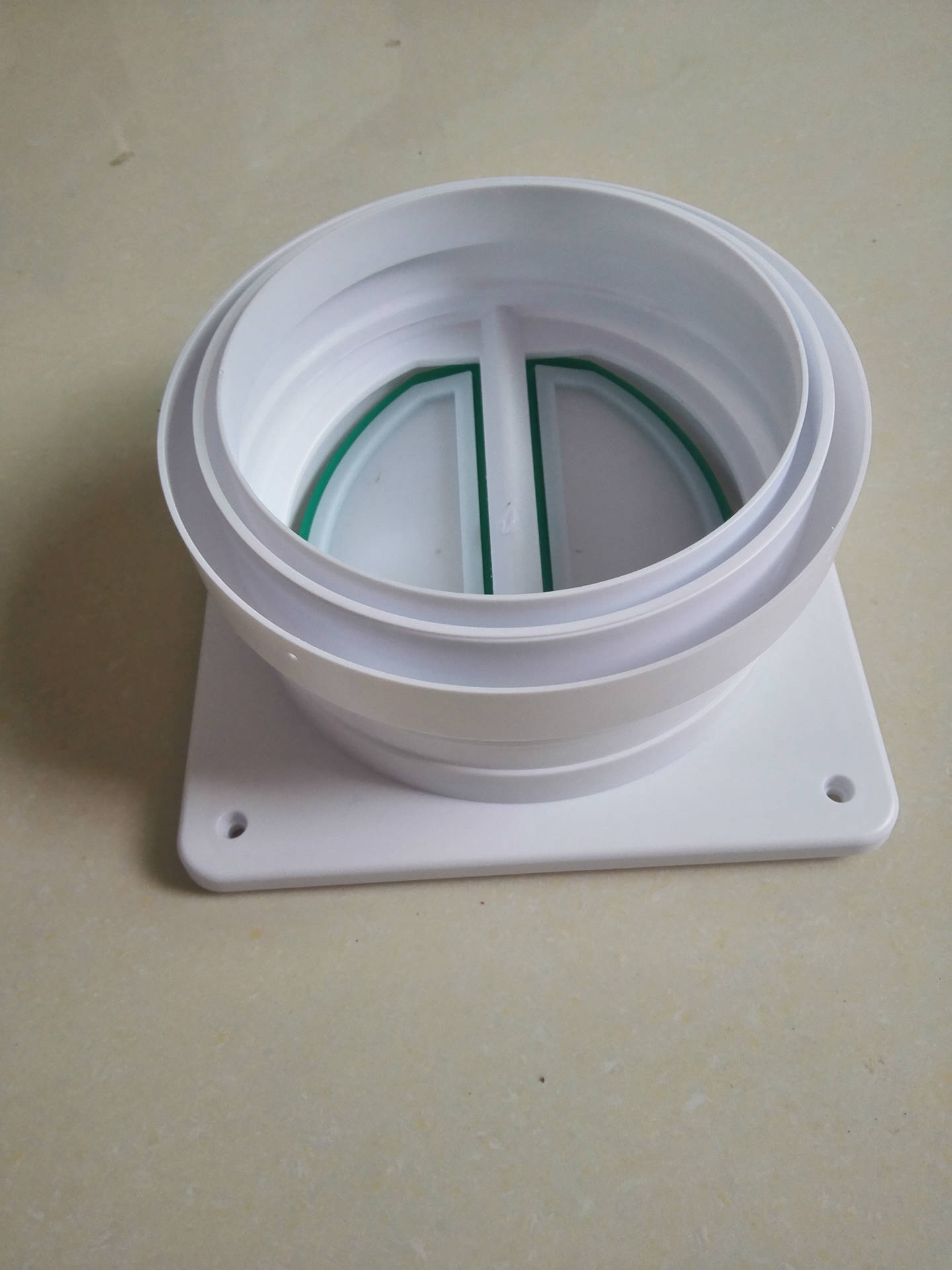 厂家供应新款双开门硅胶公共烟道止回阀抽油烟机止逆阀