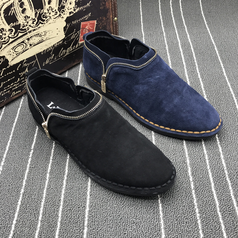 福建l.wj时尚休闲鞋子 百搭英伦潮鞋 磨砂皮库存尾单批发男鞋子