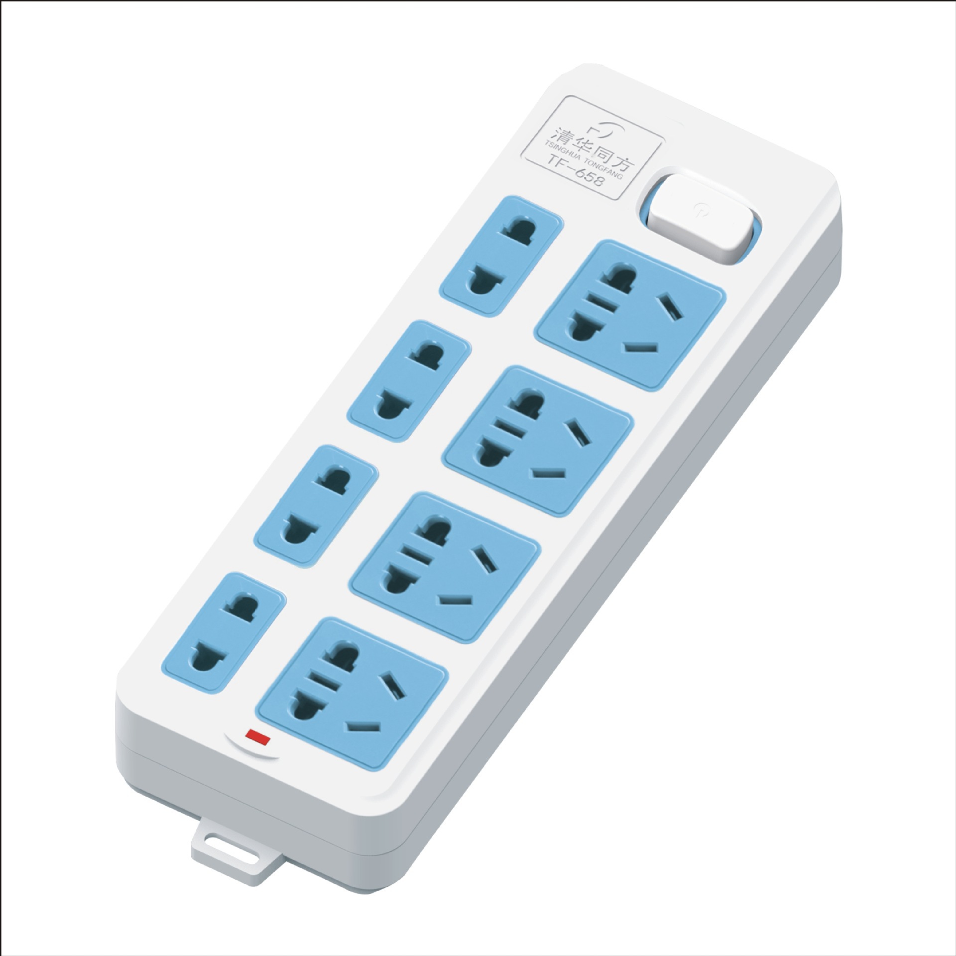 【清华同方】八孔多用插座1.8米开关插座