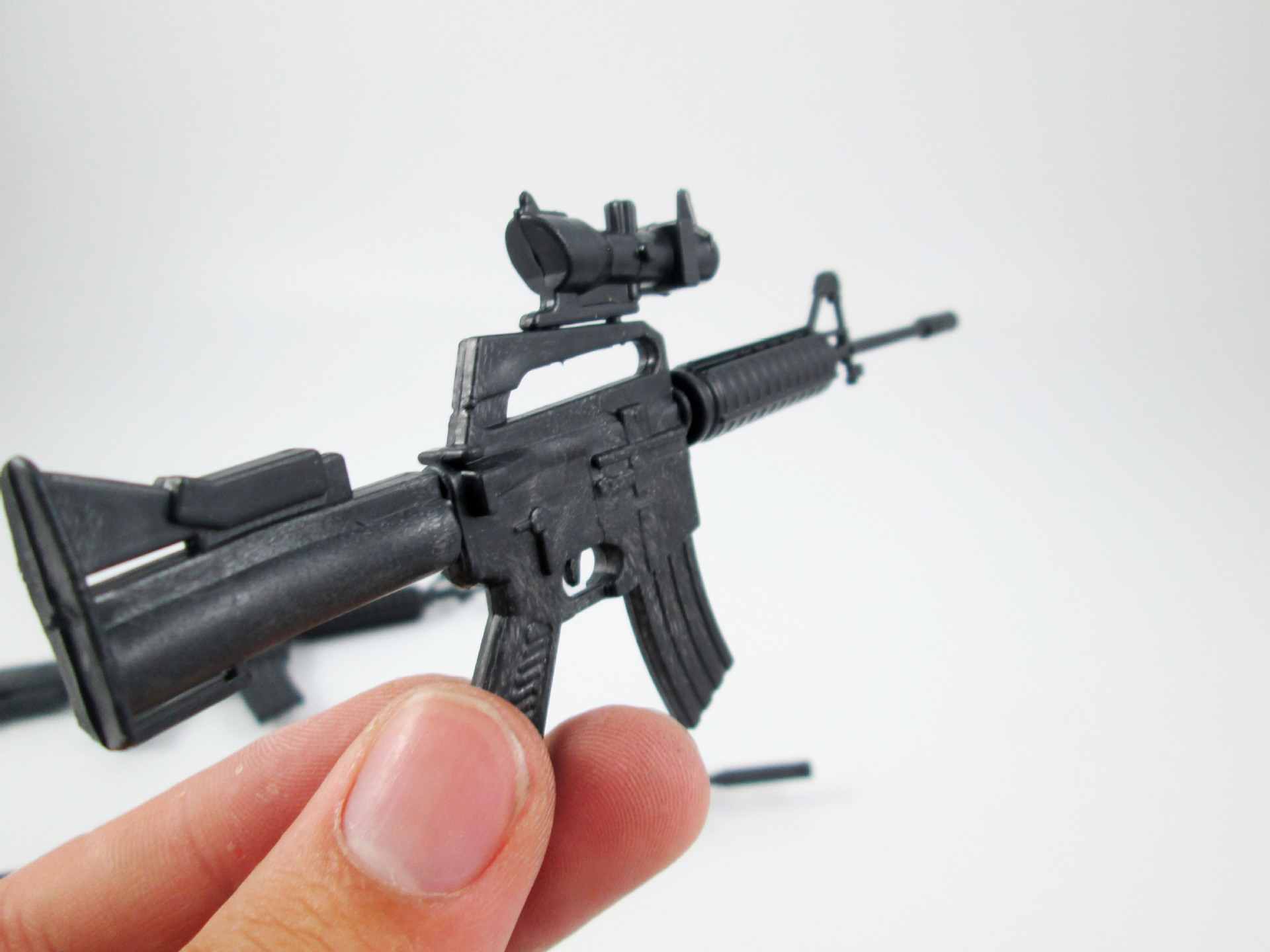 新款迷你儿童diy拼装玩具冲锋枪 可装扭蛋 外贸热销