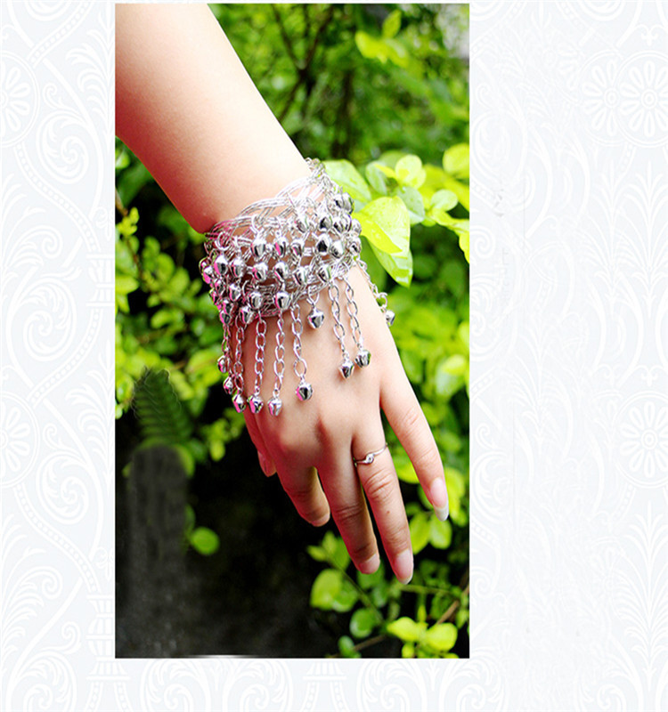 欧美 时尚个性吉普赛 复古夸张小响铃流苏女式手链手镯