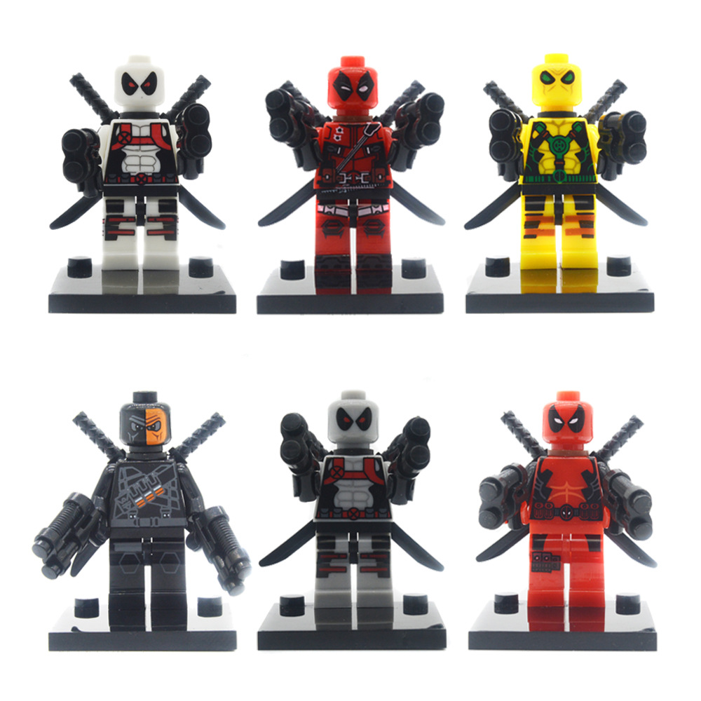 m牌 死侍6款益智积木人仔套装 单包供应 030-035